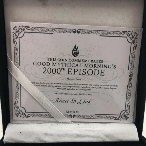 GMM GOOD MYTHICAL MORNING Commemorative 2000th Episode Coin Rhett & Link - Picture 3 of 4